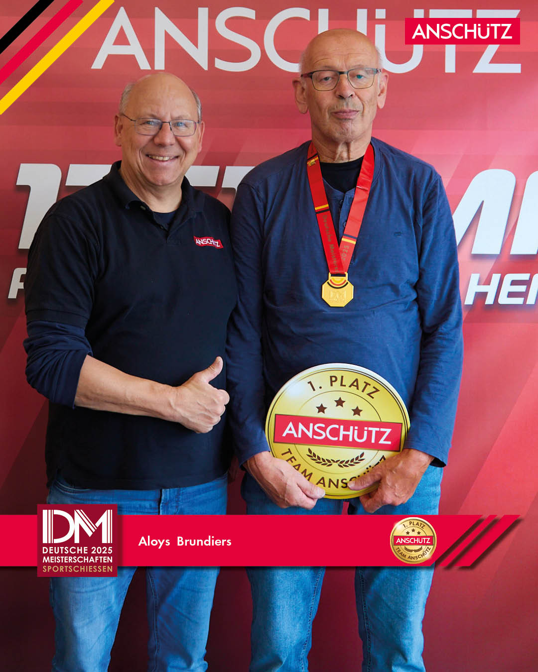 Aloys Brundiers Gold Zimmerstutzen SH2:AB2