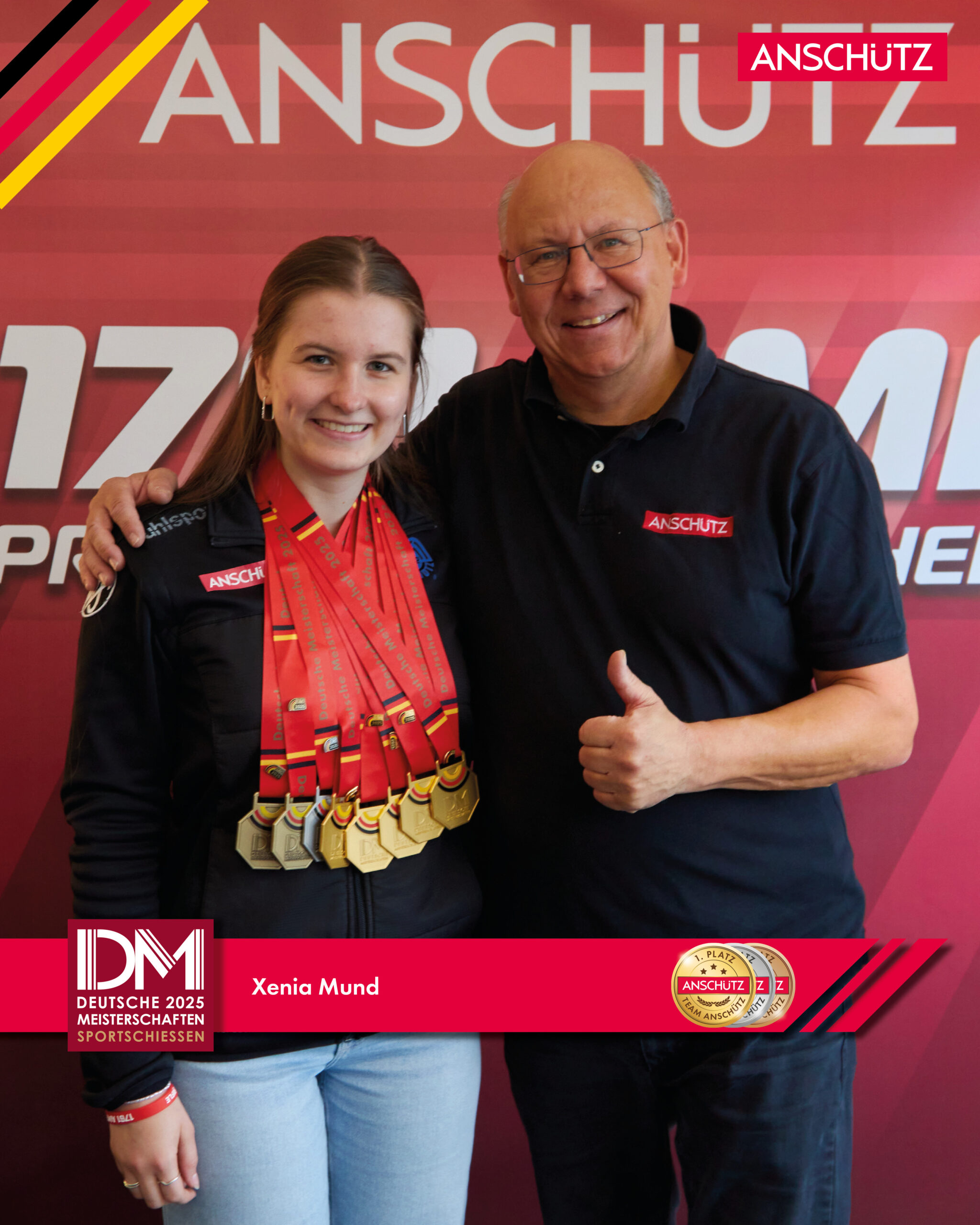 Xenia Mund Gold Silber Bronze Verschiedene Disziplinen